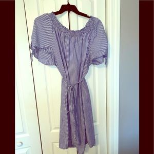 Terra & Sky Stripped Blue Dress